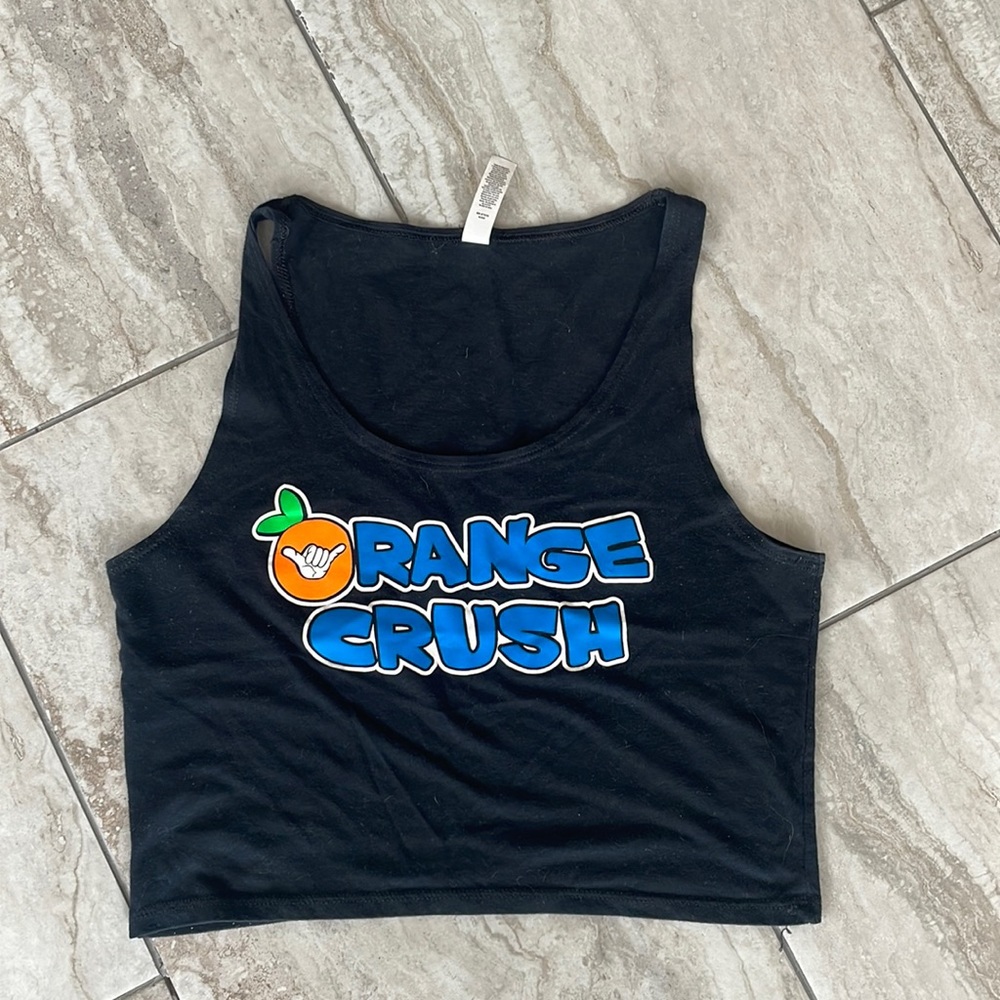 Stingray Allstars Orange Cropped Practice Tank